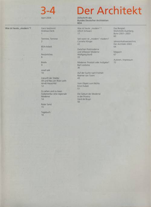 Der Architekt 3-4/2004