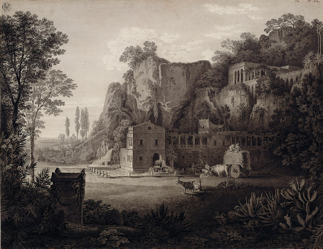 Karl Friedrich Schinkel (1781-1841), Landhaus bei Syrakus (1804), Kupferstichkabinett, Staatliche Museen zu Berlin